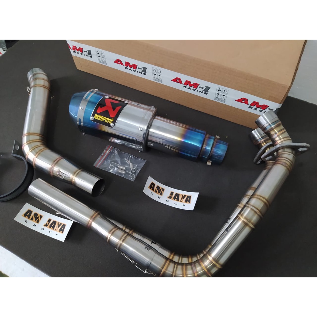 Akrapovic Gp M1 Lorenzo Racing Exhaust Blue Yamaha R25 R 25 Mt25 Mt 25 ...