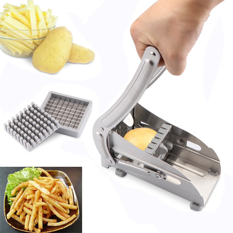 1pc Stainless Steel Potato Wave Cutter, Simple Handheld French Fry Cutter  For Kitchen