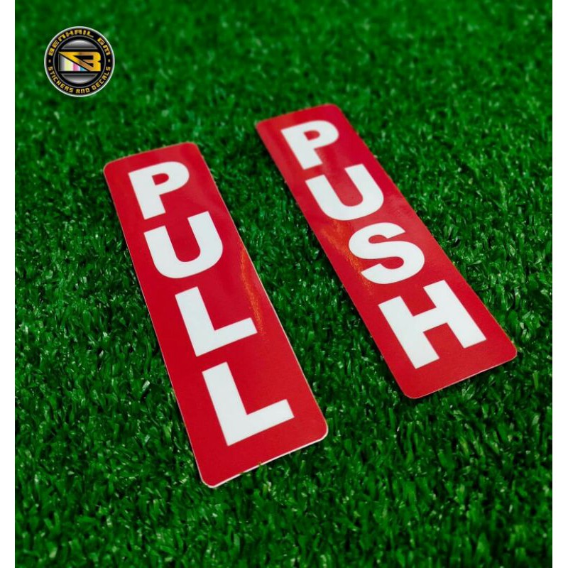 Push & Pull 3M Vinyl Sticker Laminated | Shopee Philippines