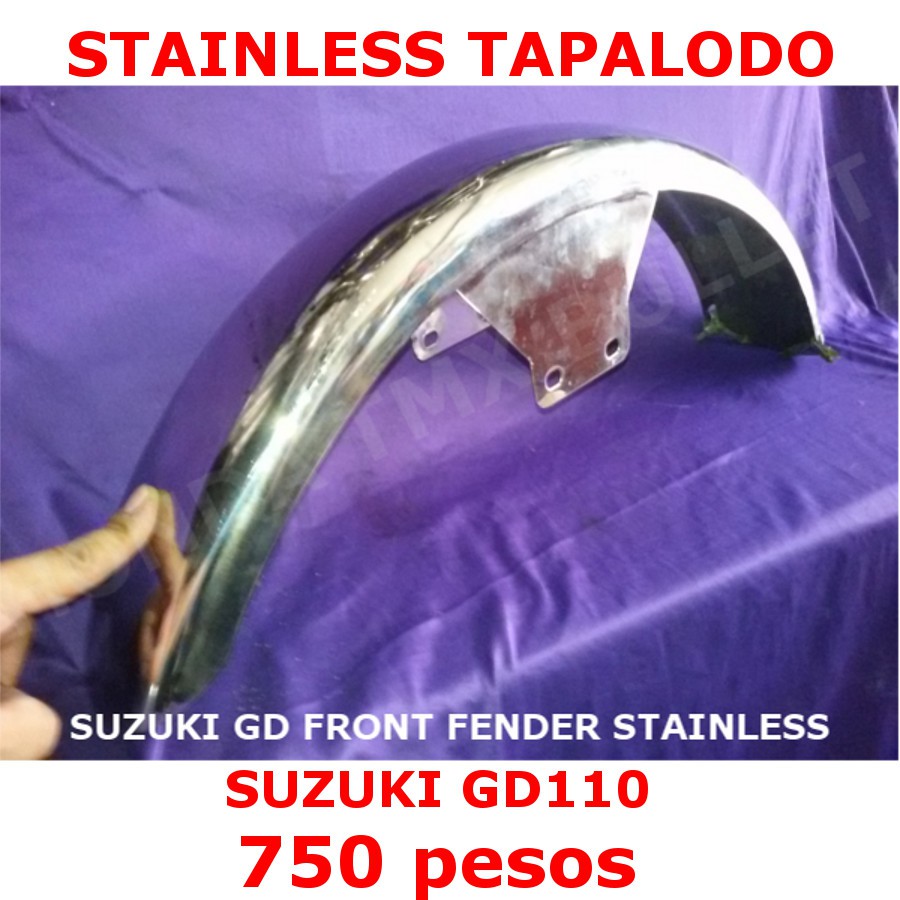 Suzuki GD110, Front Tapalodo Stainless Fender | Shopee Philippines