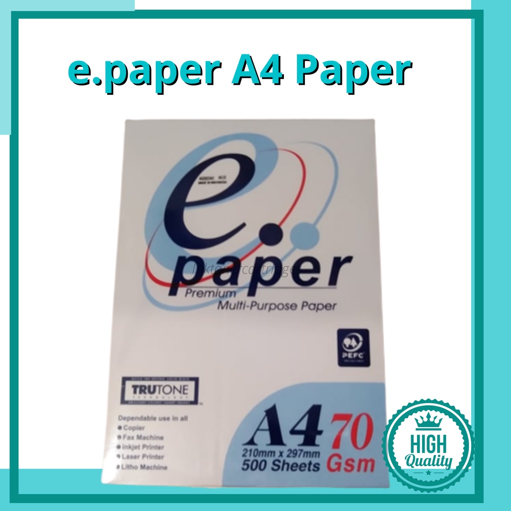 e Paper Multipurpose paper A4 70 gsm Shopee Philippines