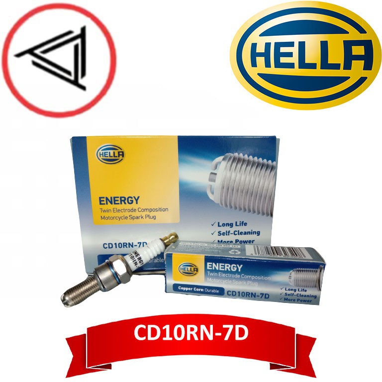 HELLA CD10RN-7D motorcycle spark plug copper (twin electrodes) | Shopee ...