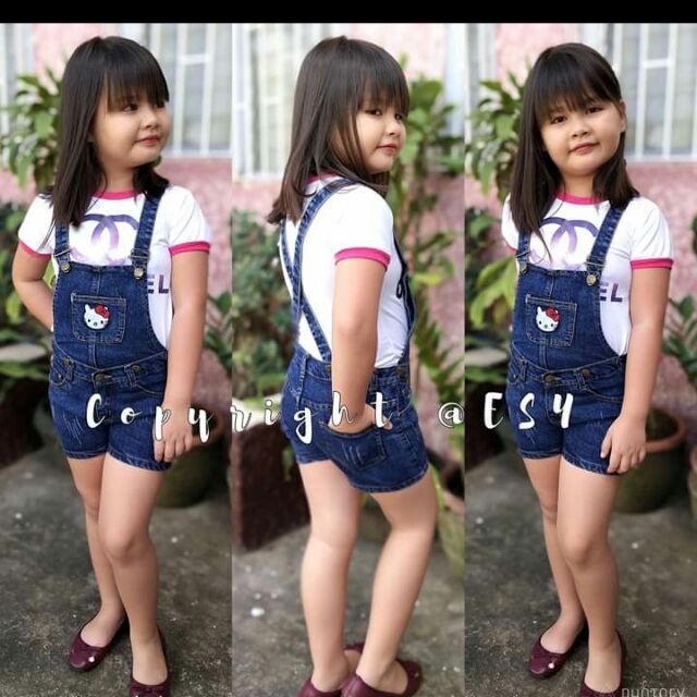 Denim Jumper Short for Kids Shopee Philippines