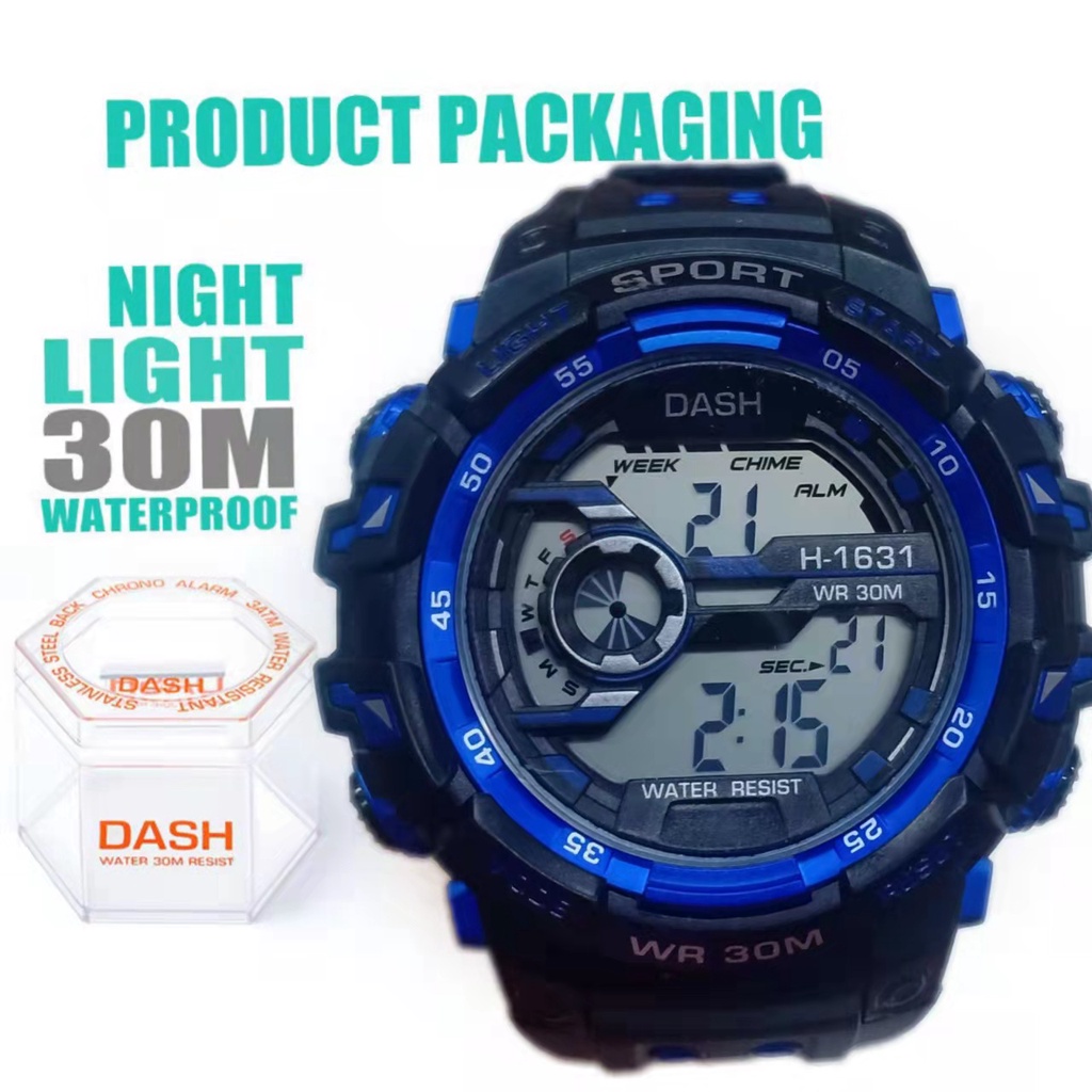 HS ORIGINAL DASH Sport H 1631 Men s Watch waterproof Shopee