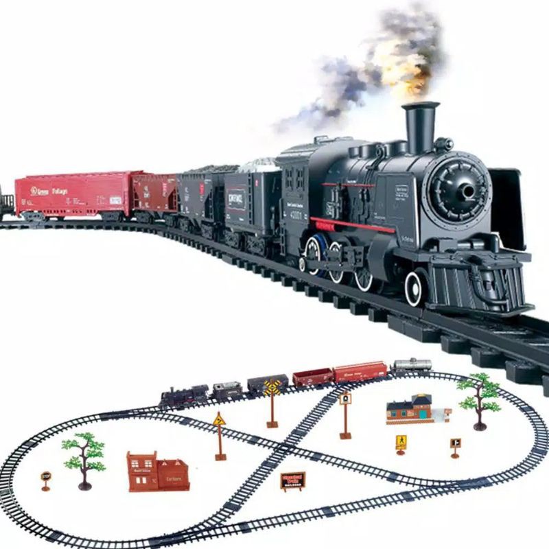 Classic Train Rail King Toy Children Rail Educational Children | Shopee ...