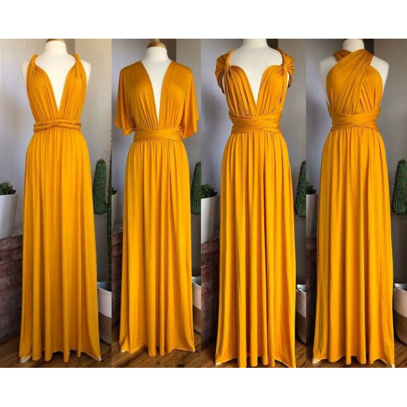 MUSTARD INFINITY DRESS WITH TUBE Shopee Philippines