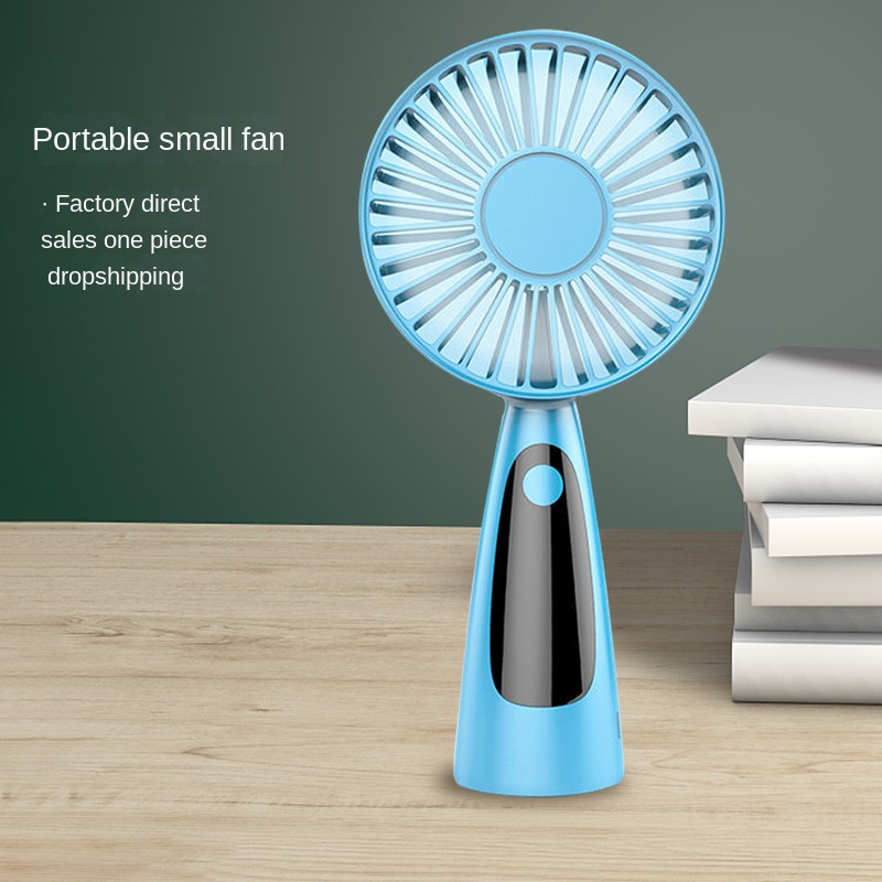 The new small electric fan thirdgear handheld mute large wind desktop