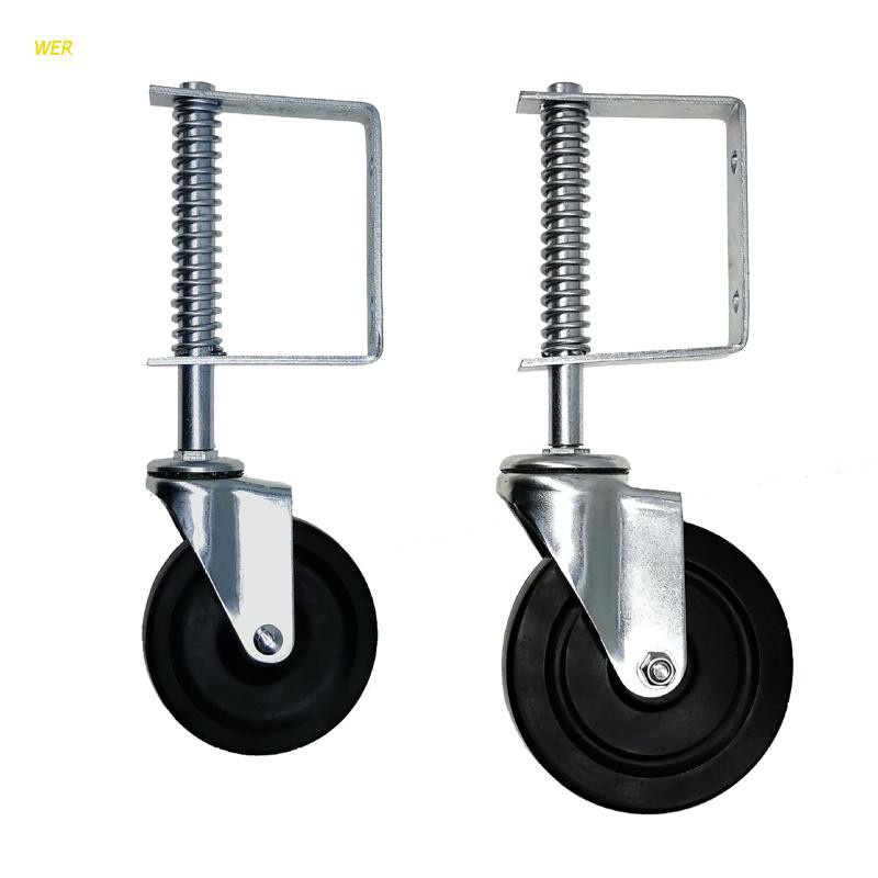 WER 4/5 Inch Spring-loaded Casters Universal Wheel Gate Spring Wheels ...