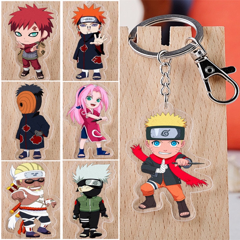 Anime Naruto Acrylic Keychain Keyring Collectible Souvenir Pendant ...