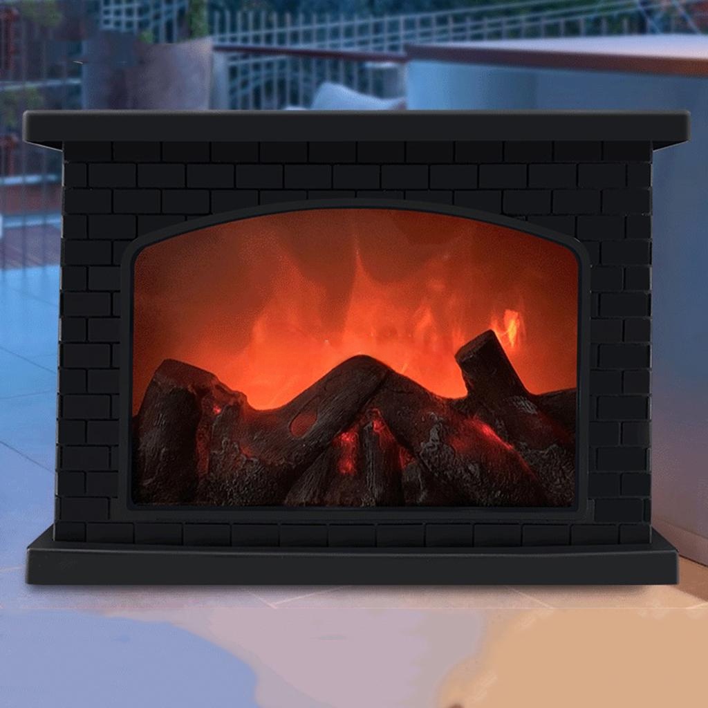 [Legend1] Portable LED Fireplace Lantern Flamless Log Fire Effect Lamp ...