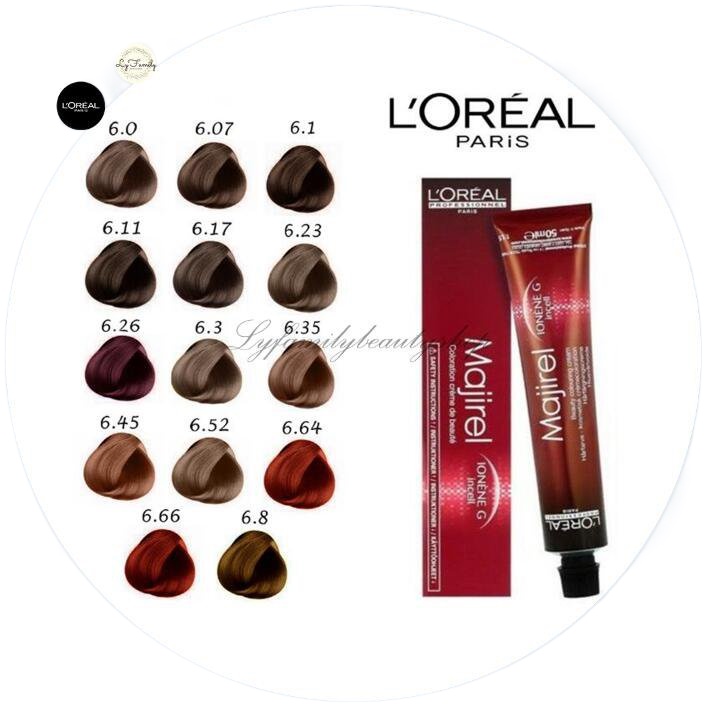 AUTHENTIC Loreal Majirel Hair Color 50ml (Color In Number 6 Series ...