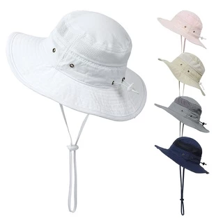 Baby Boys Girls Wide Brim Cute Sun Hat Kids Bucket Cap Summer Anti-UV Beach  Cap