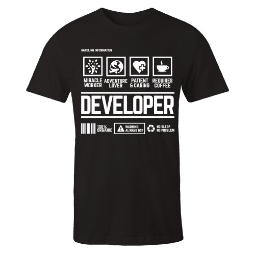 Developer Course Profession Tee Shirt (VINYL) | Shopee Philippines
