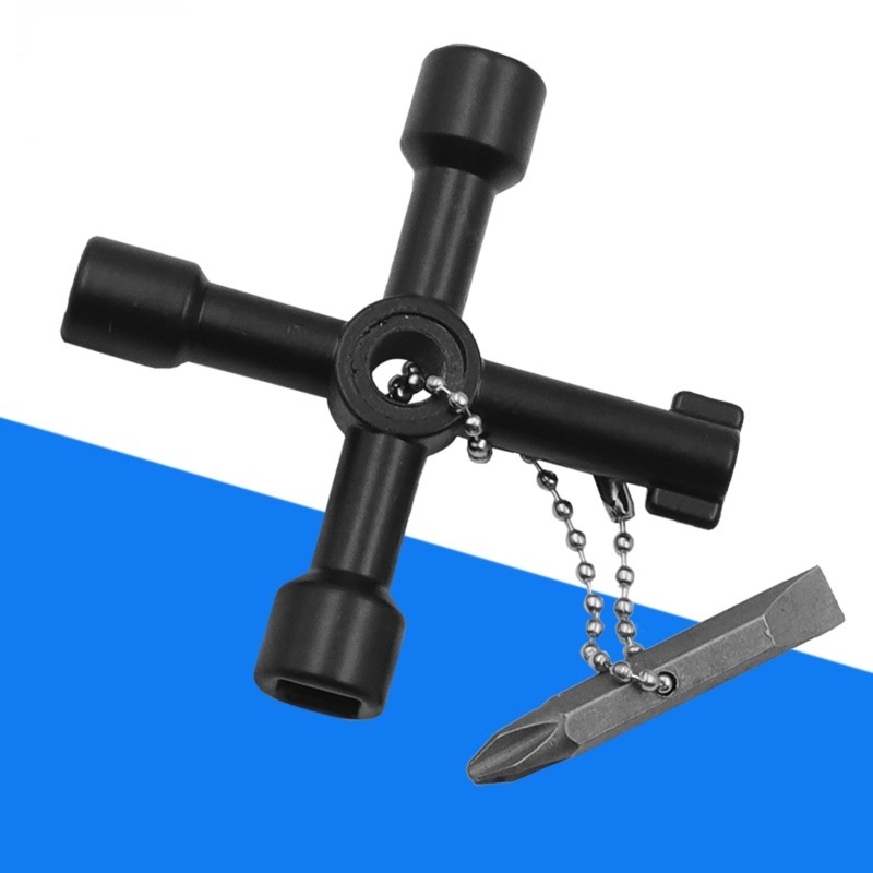 Elevator Water Meter Valve Key Black Cross Shape with Bit Four-in-One ...