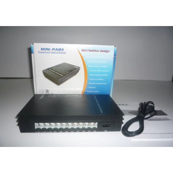 Mini PABX Telephone Exchange System Home PBX MD308 3 CO 8 Extensions ...