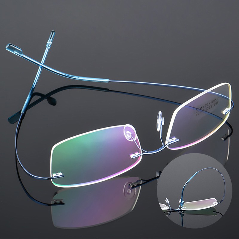 Retro Square Foldable Ultra Light Memory Titanium Alloy Myopia