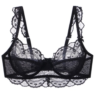 Women's Sexy Lace Bra underwear girl ultra-thin transparent bra