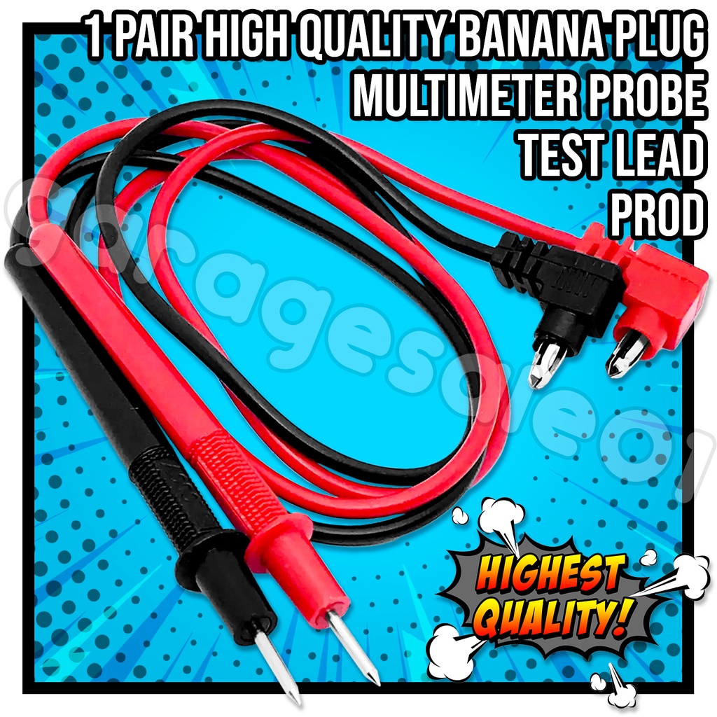 1 Pair High-quality Banana Plug Multimeters Meter Probe Test Lead Test ...