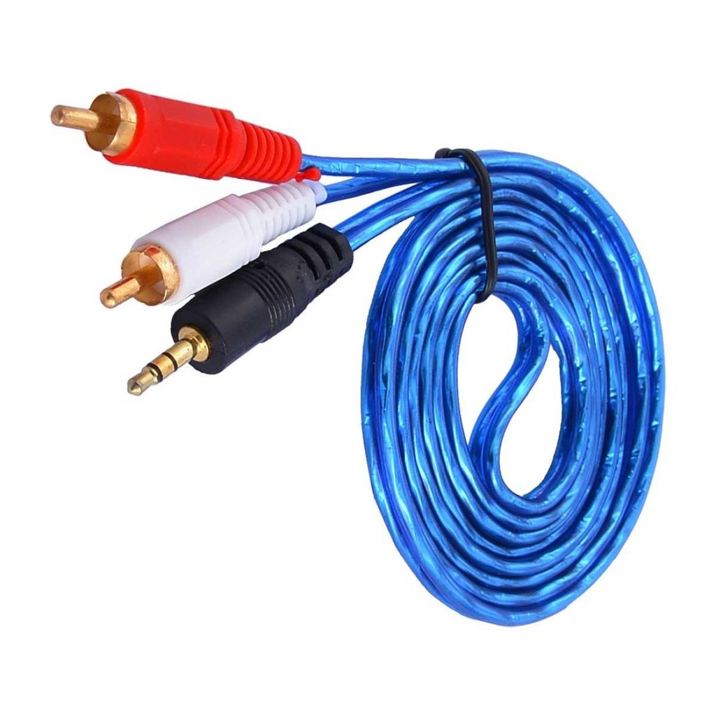 3.5mm Male to 2-RCA Plug 5FT, Aux Audio Headphone Jack Converter Adapter  Cable