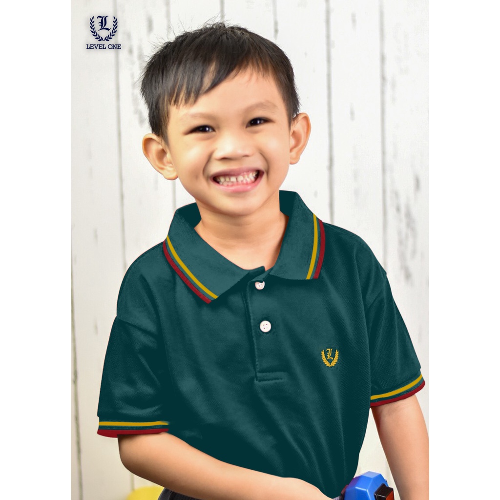 Level One Kid's Twin Stripes Polo Shirt w/ 