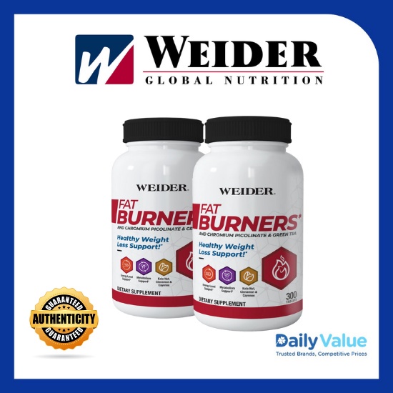 Weider Fat Burners Healthy Weight Loss Support Green Tea & Chromium