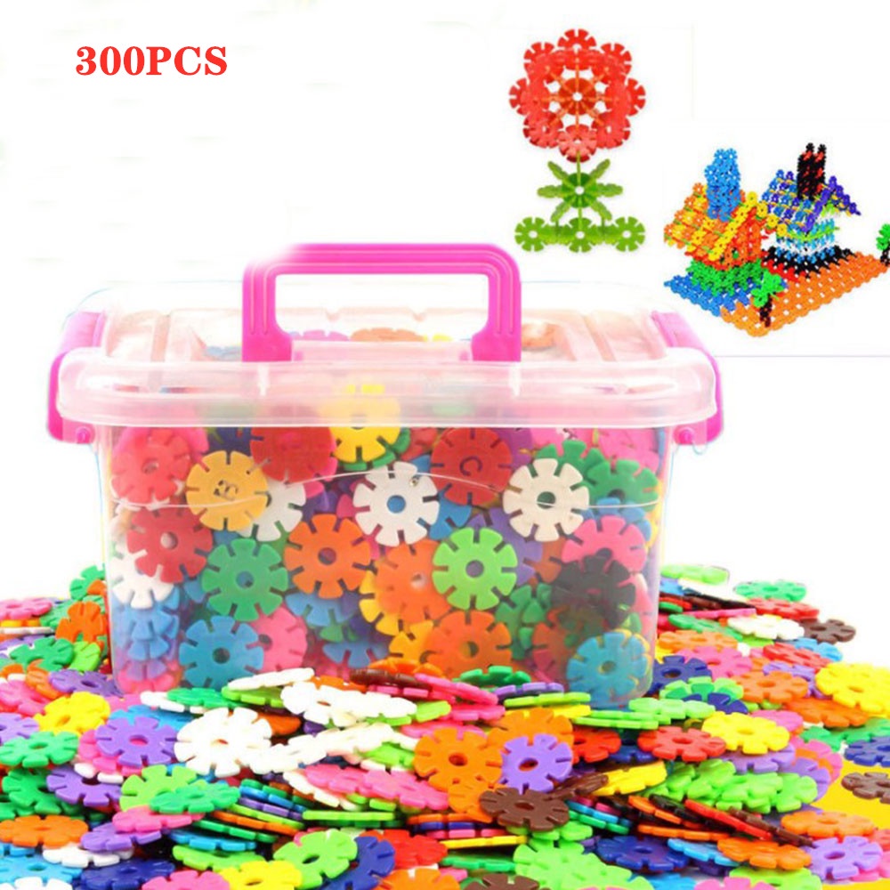 Bulk Large Size Snowflake Blocks Children Plastic Puzzle Toys Boys 2-3 ...