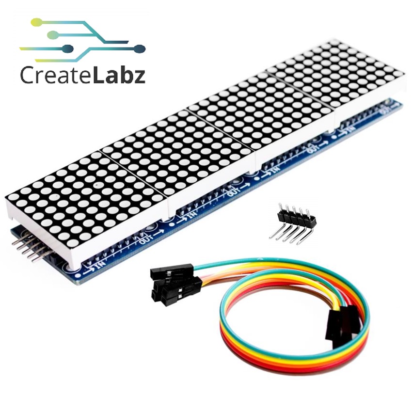 Matrix LED Dsiplay 32x8 module, MAX7219 4-in-1 dot-matrix display ...