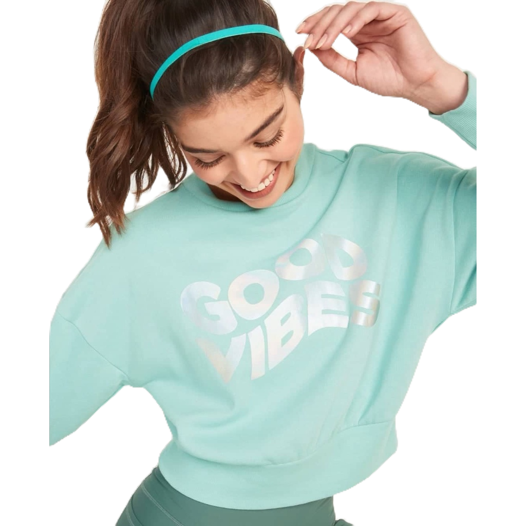 Old Navy Loose Crew Neck Cropped Sweatshirt for Women [M] Shopee