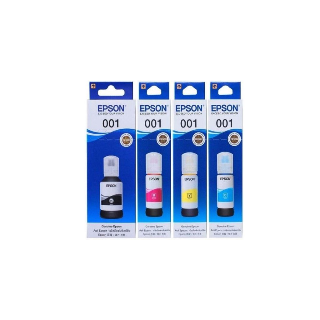 Epson 001 Original Bottle Ink (BCYM) Set of 4 colors | Shopee Philippines