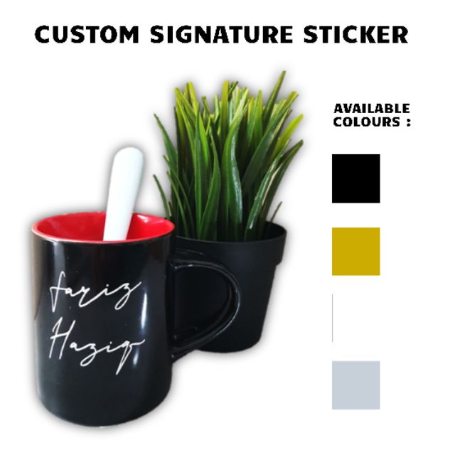 Custom Signature Vinyl Sticker Signature | Shopee Philippines