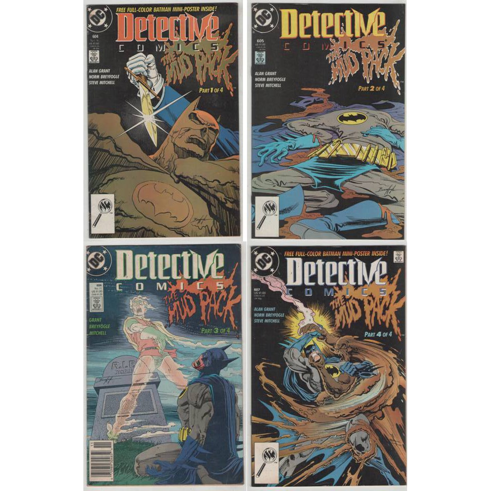 Detective 604-607 set (1989) Mud Pack arc. Batman. 604, 605, 606, 607 ...