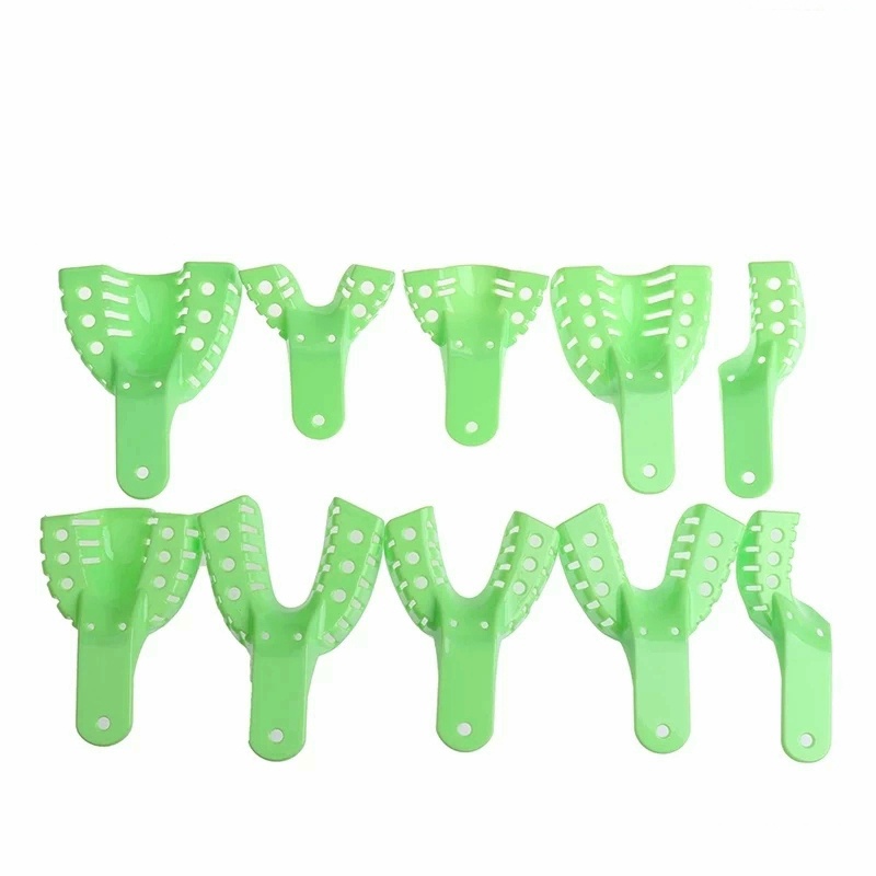 10 Pcs Dental Disposable Plastic Impression Trays Autoclavable