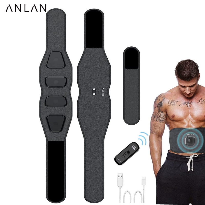 ANLAN Abdominal Muscle Belt EMS Massage Fitness Training Electrical Stimulation TOWA Shopee