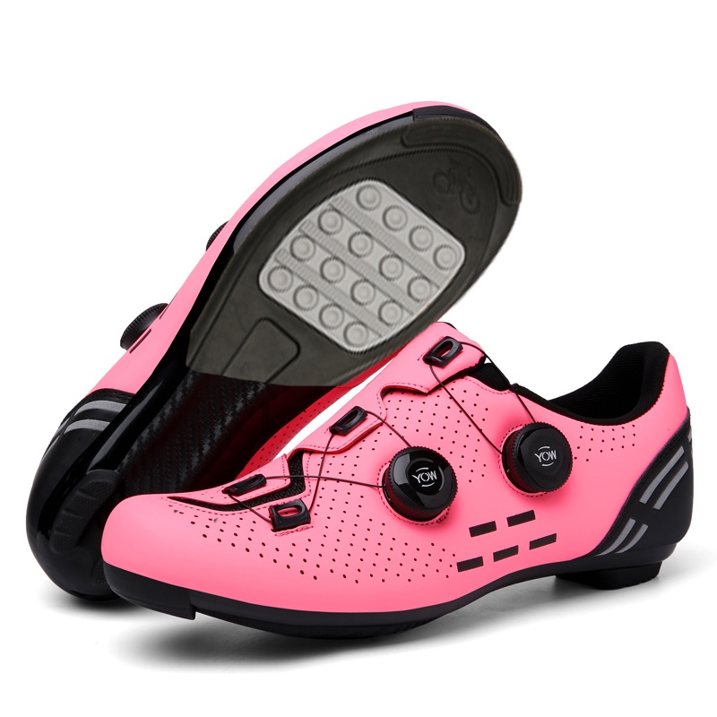 SHYHAO】 pink Cycling Shoes Non Cleats Men Roadbike Without Cleats