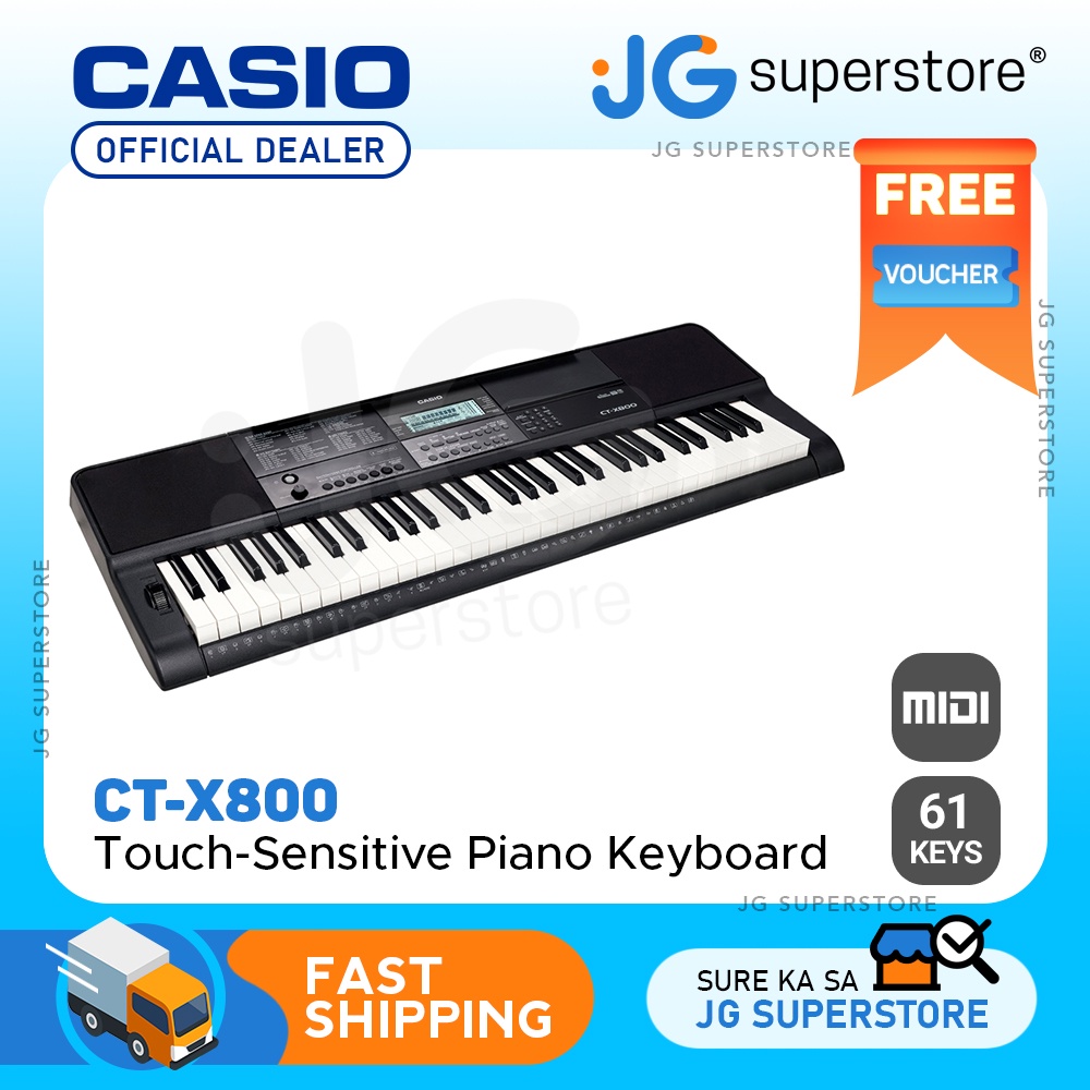 Casio CTX800 61 Key Touch Sensitive Piano Keyboard with Pitch Bend