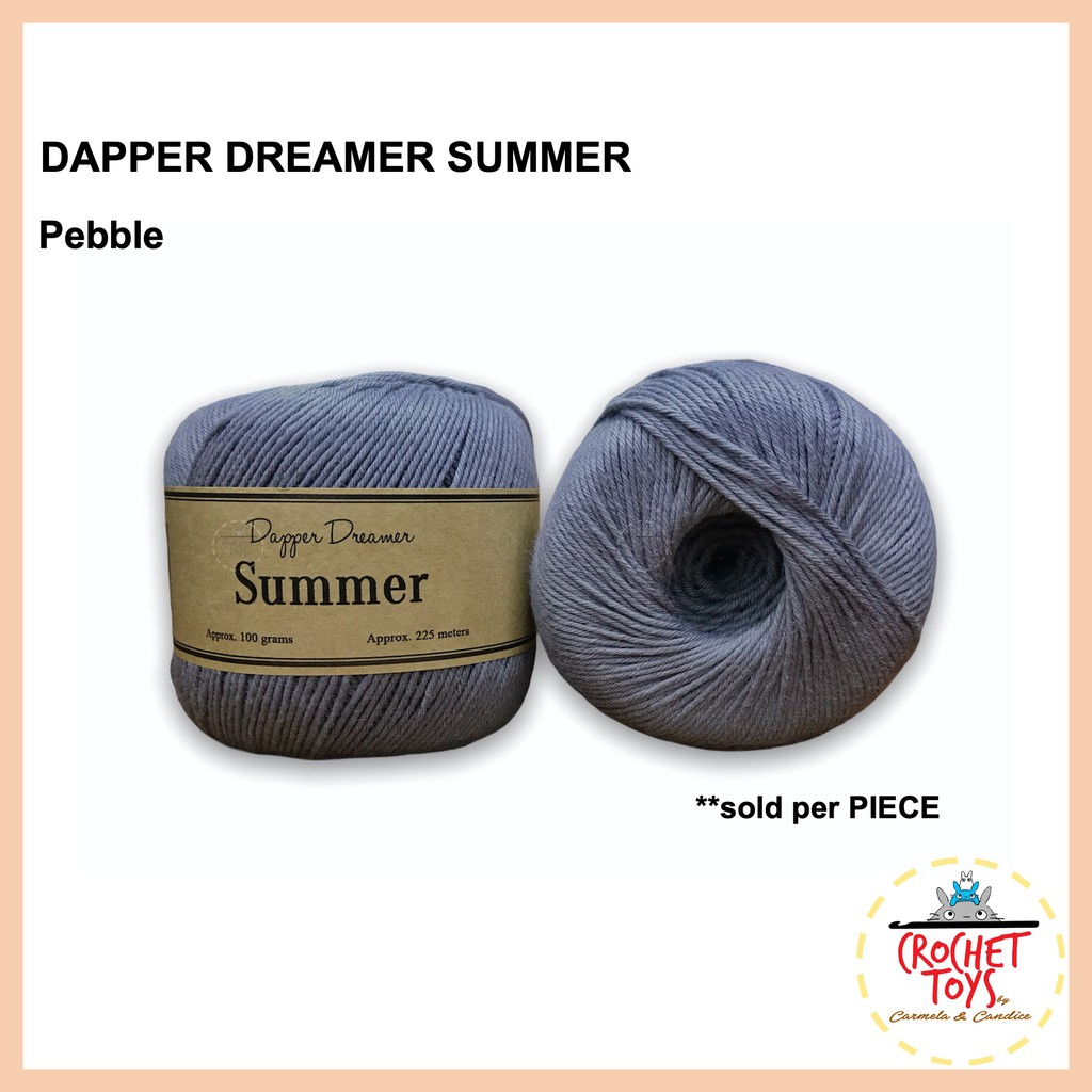 Pebble Dapper Dreamer Summer Combed Cotton For Crochet or Knitting ...