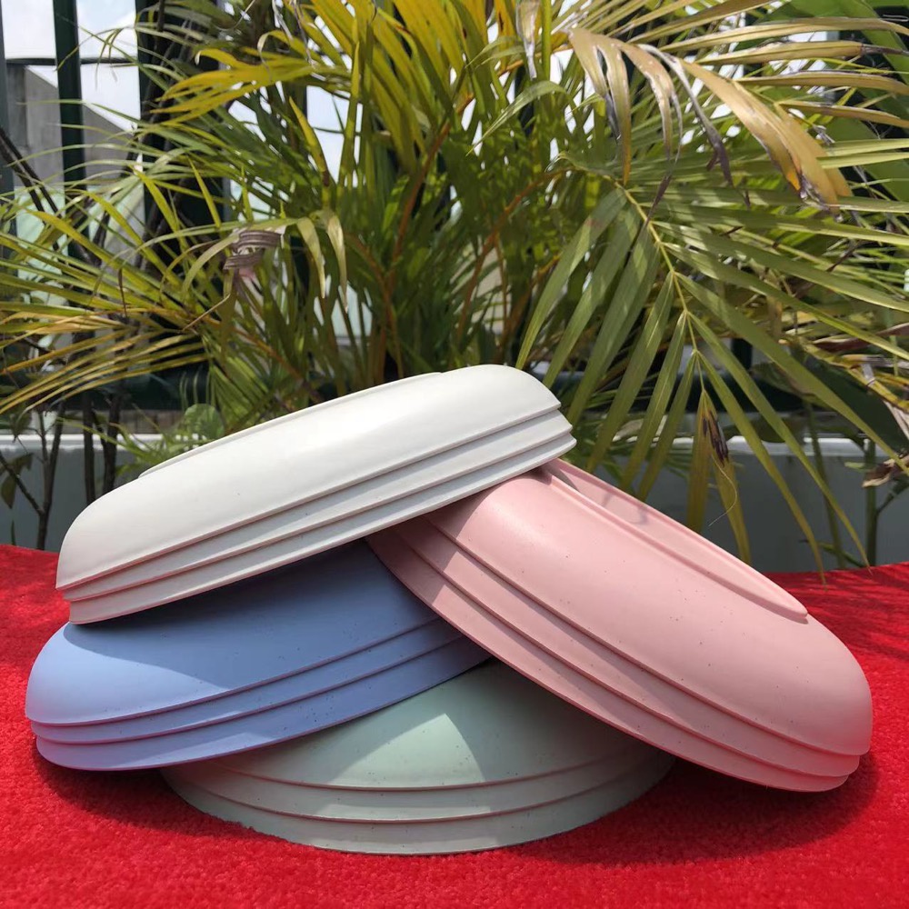 FAMILIFE 6/12PCS 23cm Fiber Wheat Straw Plate Matte Finished Plastic ...