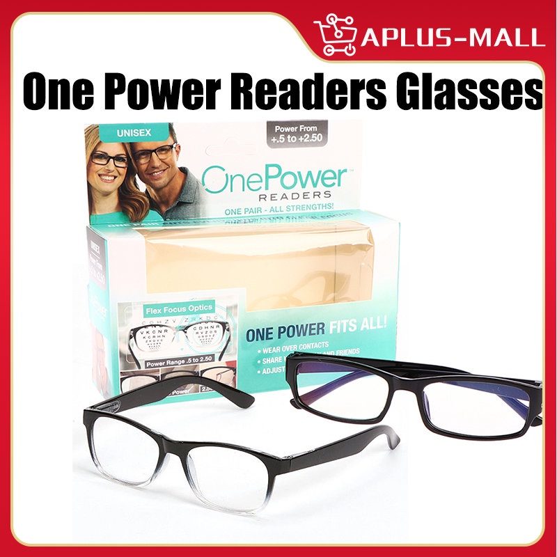 One Power Reader Auto Adjuster Bifocal Reading Glasses Resin HD +50 To