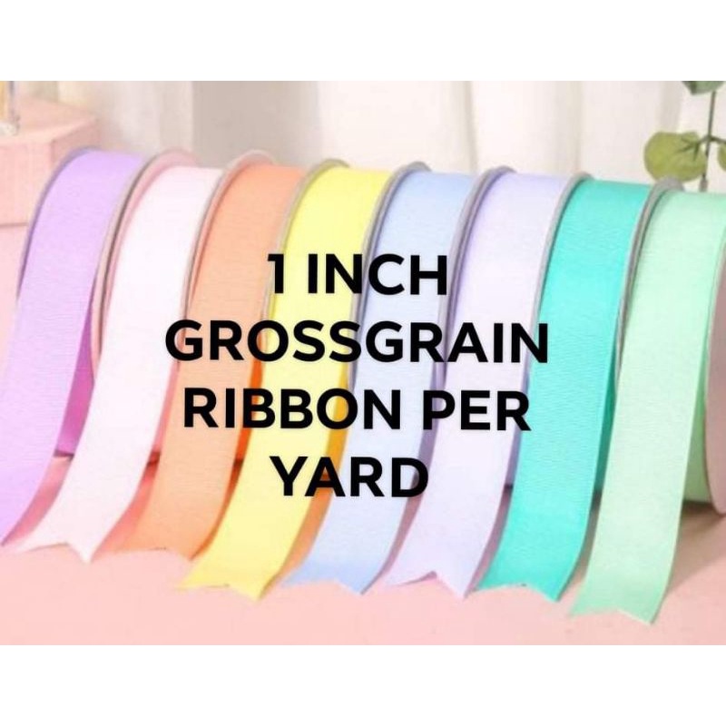 PER 5 YARDS: 1 inch plain grosgrain ribbon | Shopee Philippines