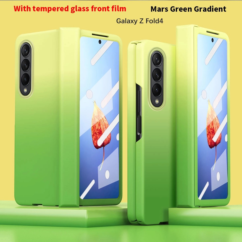Z Fold4 3 2 5G Colorful Gradient Hinge Case for Samsung Galaxy Z Fold 4 5G 3 2 Folding Hinge