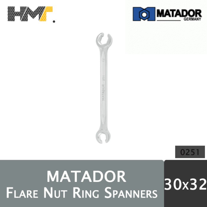 Matador 0251 Flare Nut Ring Spanner 30x32mm x 275mm Shopee Philippines