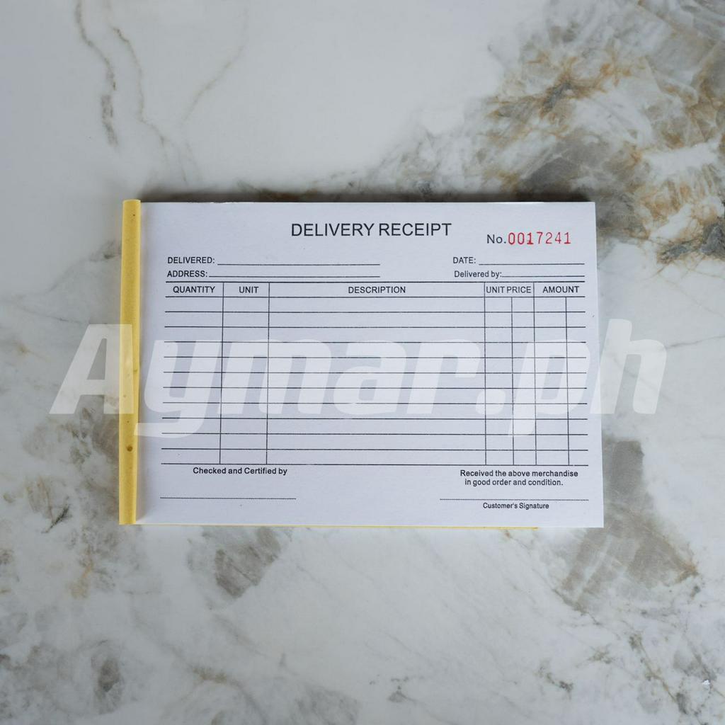 DELIVERY RECEIPT（level）60 sheet duplicate and triplicate carbon paper