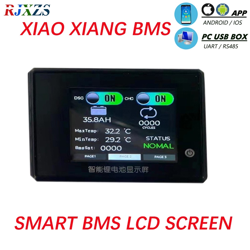 Smart BMS XiaoXiang BMS LCD Screen for Lithium Ion Bluetooth Android