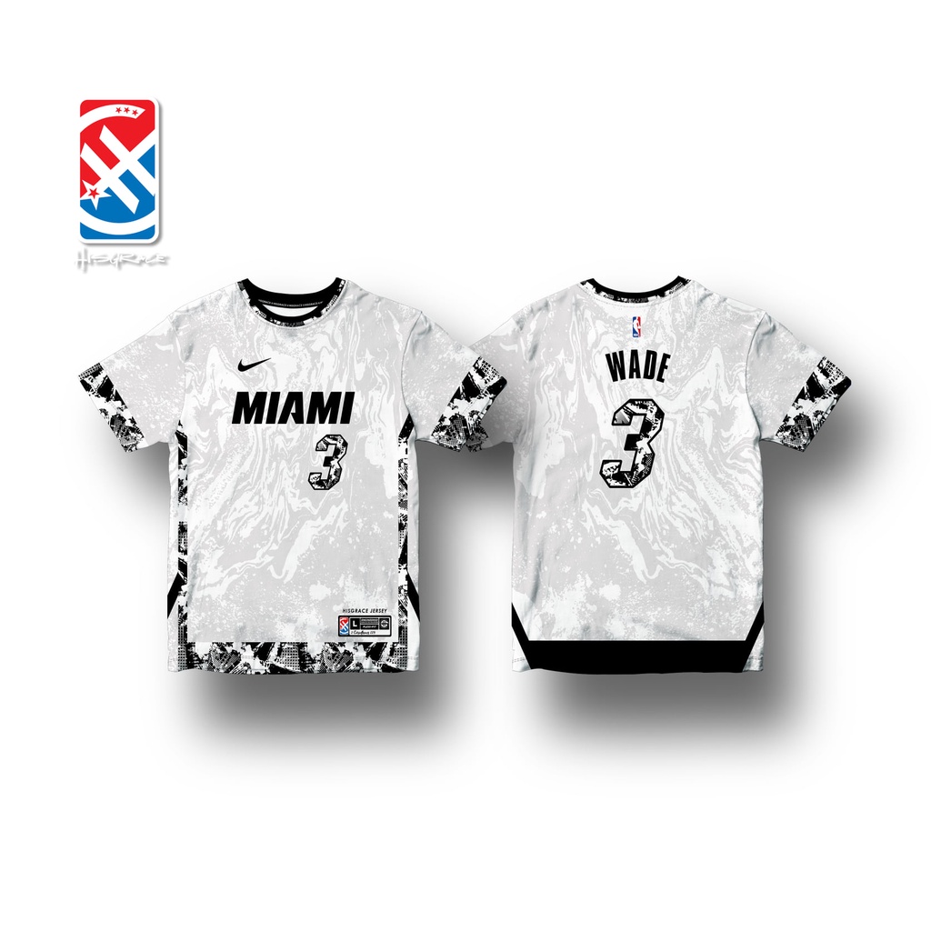 FULL SUBLIMATION HISGRACE CONCEPT JERSEY MIAMI HEAT WHITE