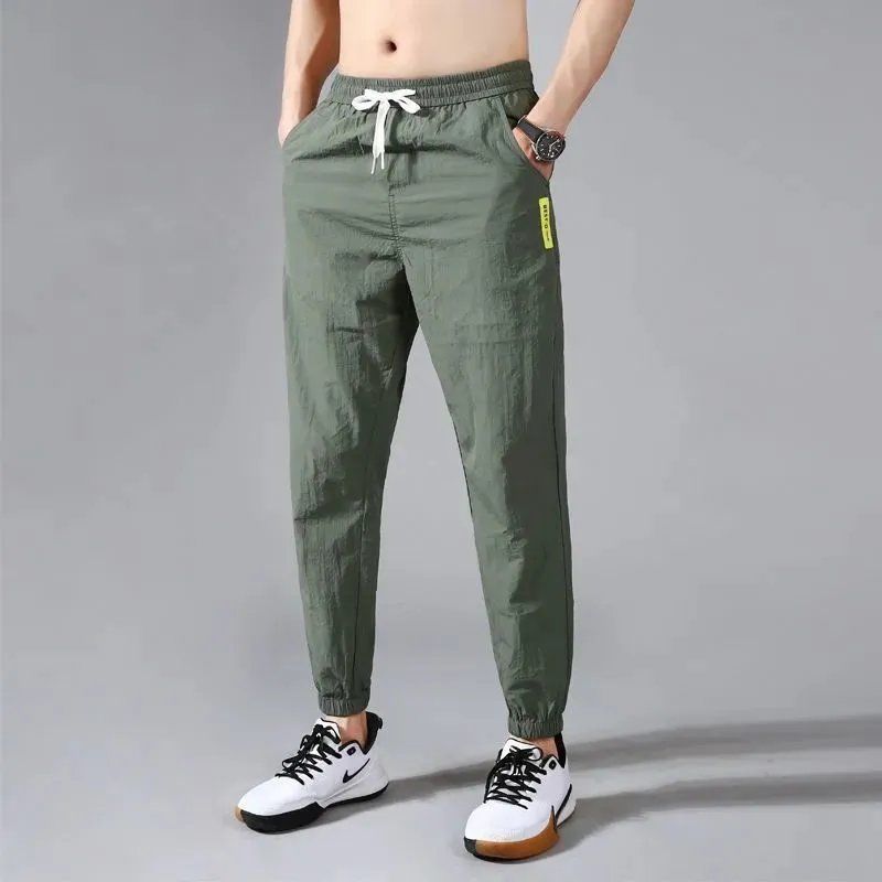 Pants Men Casual Trousers Korean Version Trendy Summer Thin Style Loose ...