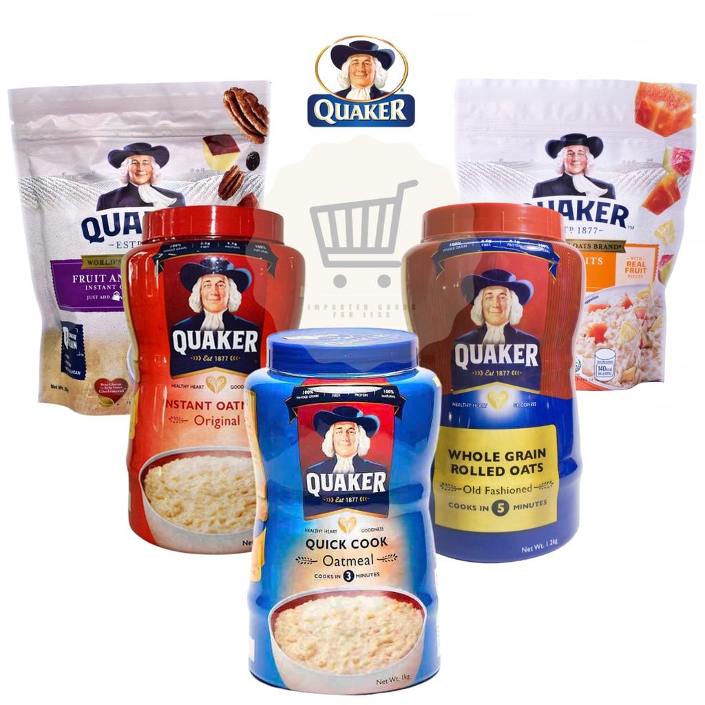 Quaker Oatmeal Old Fashioned/Whole Grain Rolled Oats/Quick Cook/Fruits and Nuts Shopee Philippines