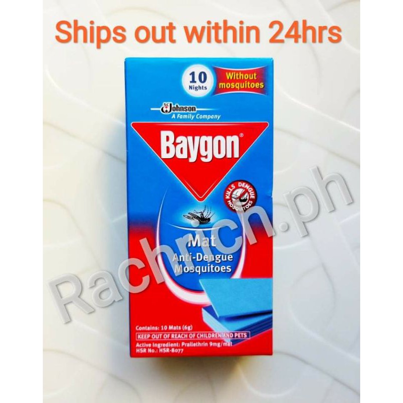 Baygon Mat Anti Dengue Mosquito 10 mats Shopee Philippines