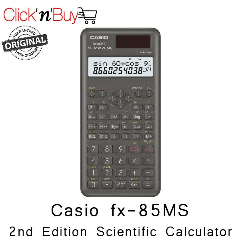 Casio Fx-85MS 2nd Edition Scientific Calculator. Non-Programmable ...