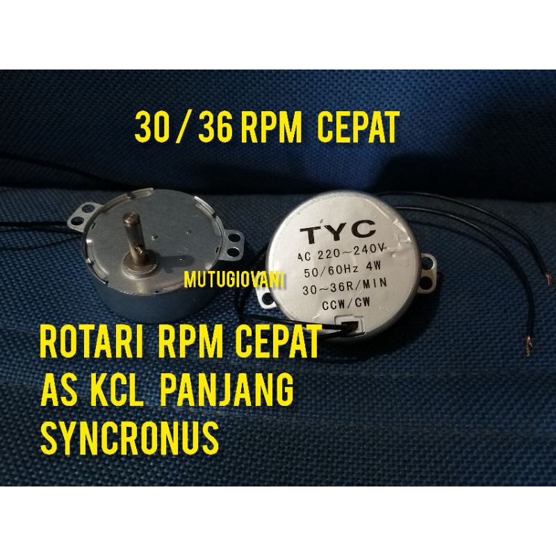 Synchronous 30/36 RPM Maspion Long Axle fan motor/Rotary/Fast Rotary ...