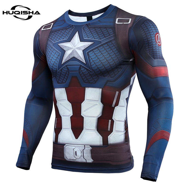 Captain america long sleeve t shirt deals